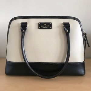 NOWT - Kate Spade Dome Satchel - Cream and Black